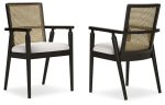 Galliden - Black - Dining Upholstered Arm Chair (Set of 2) Supply