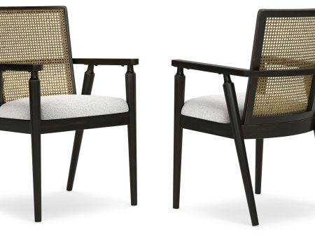 Galliden - Black - Dining Upholstered Arm Chair (Set of 2) Supply