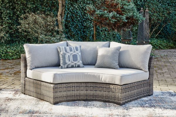 Harbor Court - Gray - Curved Loveseat with Cushion Supply