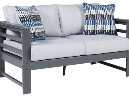 Amora - Charcoal Gray - Loveseat w Cushion Hot on Sale