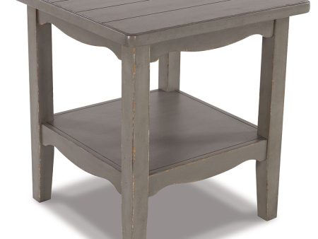 Charina - Antique Gray - Square End Table Fashion