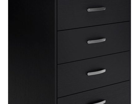 Finch - Black - Five Drawer Chest - 46  Height Online