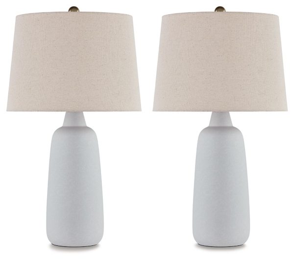 Avianic - White - Ceramic Table Lamp (Set of 2) Hot on Sale