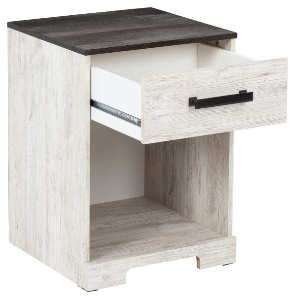 Shawburn - White   Black   Gray - One Drawer Night Stand - Open Cubby For Cheap