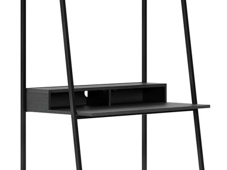 Yarlow - Black - Home Office Desk and Shelf For Discount