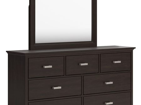 Covetown - Dark Brown - Dresser And Mirror For Discount