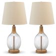 Clayleigh - Clear   Brown - Glass Table Lamp (Set of 2) Online