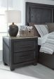 Foyland - Black   Brown - Two Drawer Night Stand Online Sale