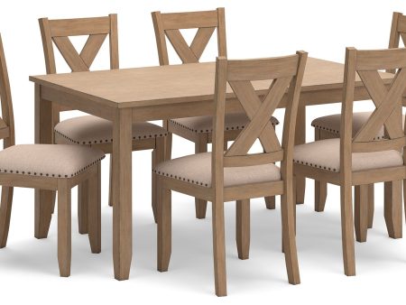 Sanbriar - Light Brown - RECT DRM Table Set (Set of 7) For Sale