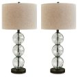 Airbal - Clear   Black - Glass Table Lamp (Set of 2) Online now