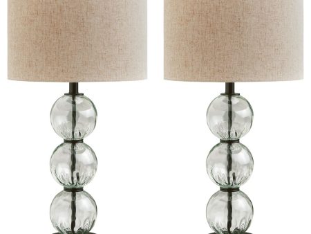 Airbal - Clear   Black - Glass Table Lamp (Set of 2) Online now