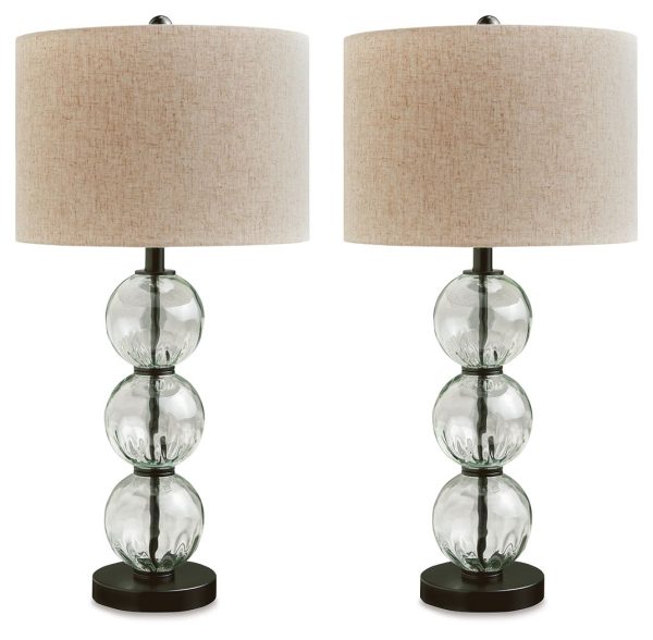 Airbal - Clear   Black - Glass Table Lamp (Set of 2) Online now