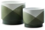 Ardenridge - Green   White - Planter Set (Set of 2) For Cheap