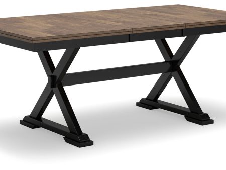 Wildenauer - Brown   Black - Rectangular Dining Extension Table For Sale