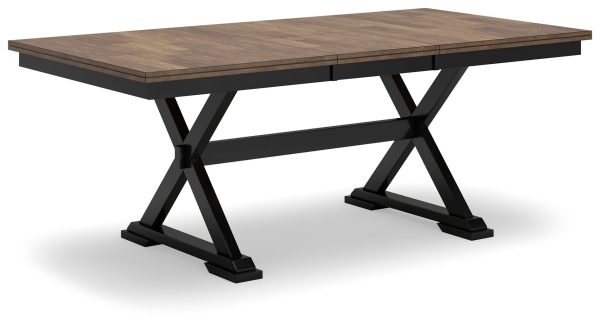 Wildenauer - Brown   Black - Rectangular Dining Extension Table For Sale