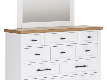 Ashbryn - White   Natural - Dresser And Mirror Online now