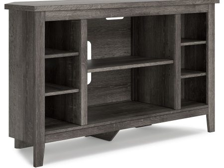 Arlenbry - Gray - Corner TV Stand Fireplace Opt Fashion