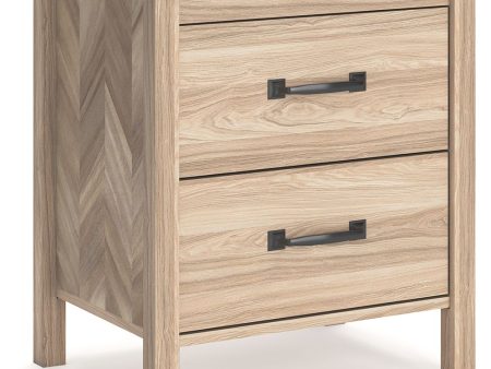 Battelle - Tan - Two Drawer Night Stand For Sale