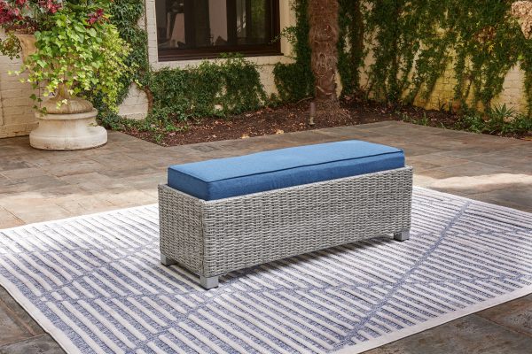 Naples Beach - Light Gray - Bench with Cushion Fashion