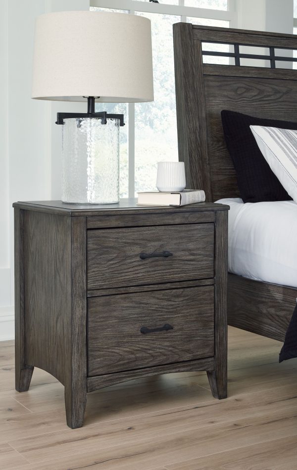 Montillan - Grayish Brown - Two Drawer Night Stand Online Hot Sale