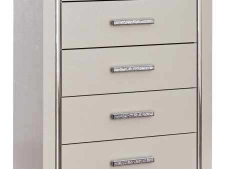 Zyniden - Silver - Five Drawer Chest Supply