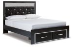 Kaydell - Upholstered Panel Storage Platform Bed For Discount