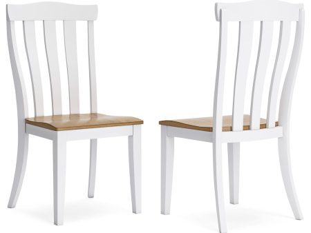 Ashbryn - White   Natural - Dining Room Side Chair (Set of 2) Online