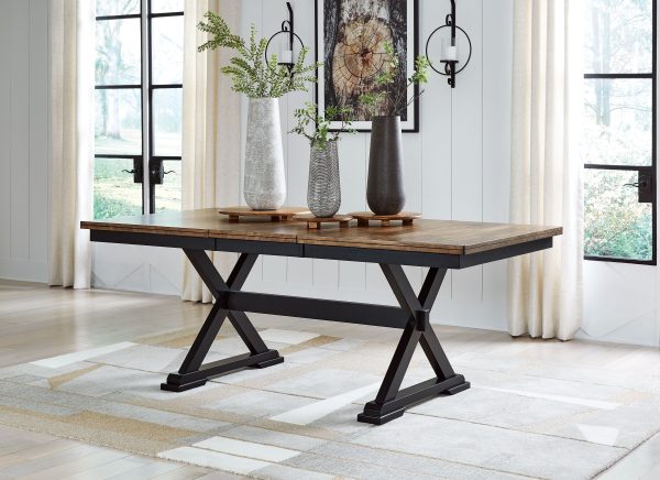 Wildenauer - Brown   Black - Rectangular Dining Extension Table For Sale