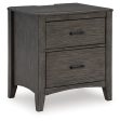 Montillan - Grayish Brown - Two Drawer Night Stand Online Hot Sale