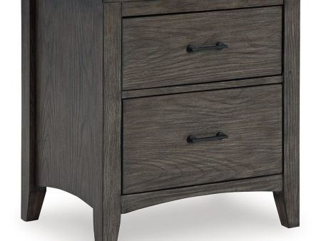 Montillan - Grayish Brown - Two Drawer Night Stand Online Hot Sale