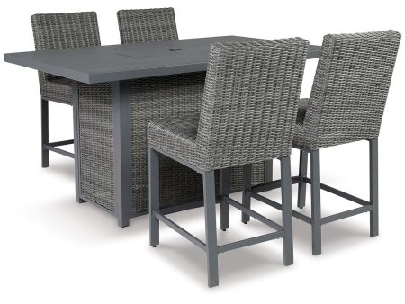 Palazzo - Gray - Outdoor Counter Height Dining Table With 4 Barstools Online