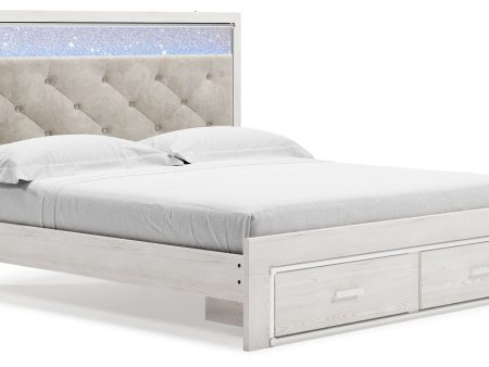 Altyra - White - King Upholstered Storage Bed Discount