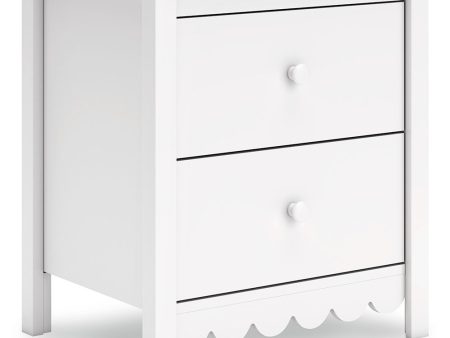 Hallityn - White - Two Drawer Night Stand Supply