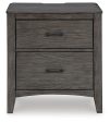 Montillan - Grayish Brown - Two Drawer Night Stand Online Hot Sale