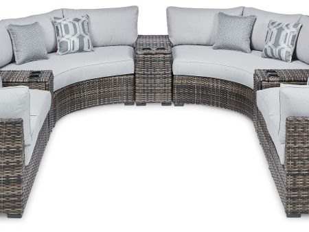 Harbor Court - Gray - 9-Piece Outdoor Sectional For Sale