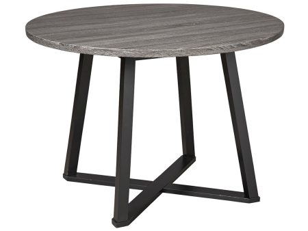 Centiar - Black   Gray - Round Dining Room Table Discount