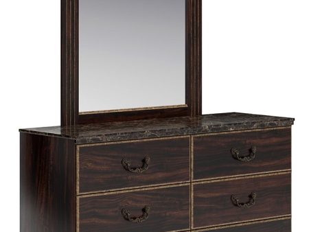 Glosmount - Two-tone - Dresser And Mirror For Discount