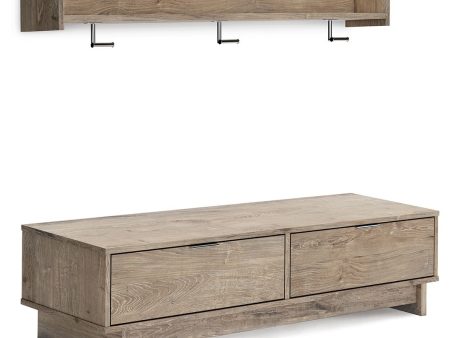 Oliah - Natural - Bench With Coat Rack Cheap