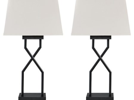 Brookthrone - Black - Metal Table Lamp (Set of 2) Online