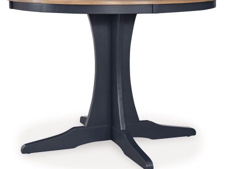 Landocken - Brown   Blue - Round Dining Room Table Online