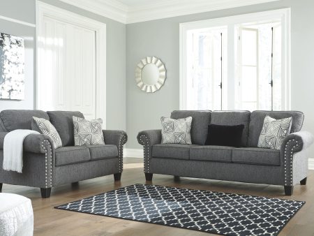 Agleno - Charcoal - 2 Pc. - Sofa, Loveseat For Discount