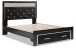 Kaydell - Upholstered Panel Storage Platform Bed For Discount