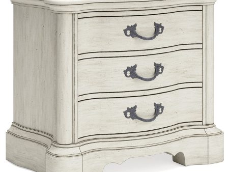 Arlendyne - Antique White - Three Drawer Night Stand Discount