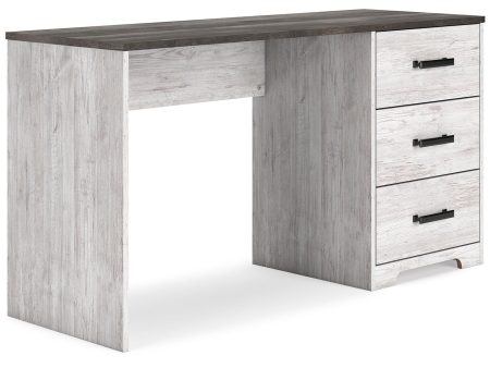 Shawburn - White   Dark Charcoal Gray - Home Office Desk Sale