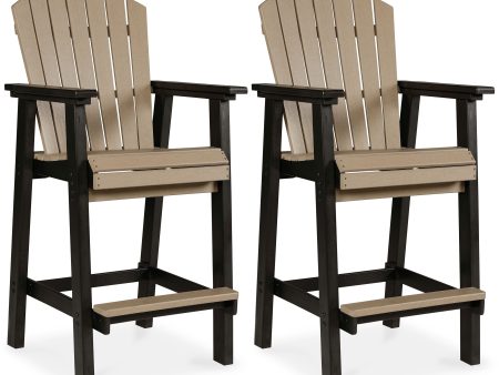 Fairen Trail - Black   Driftwood - Tall Barstool (Set of 2) Cheap