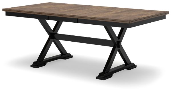 Wildenauer - Brown   Black - Rectangular Dining Extension Table For Sale