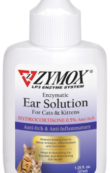 ZYMOX® Enzymatic Ear Solution with 0.5% Hydrocortisone for Cats and Kittens (1.25-oz) Sale