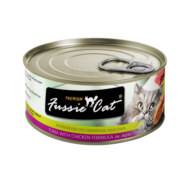 Pets Global Fussie Cat Tuna With Chicken Formula In Aspic Can Food Online now